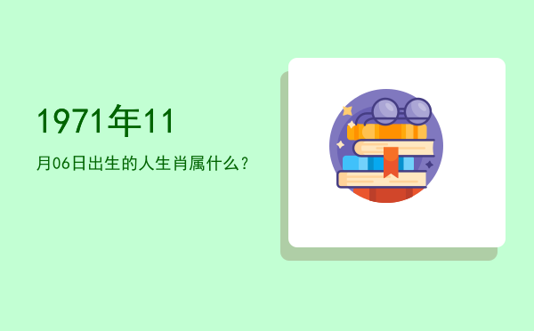 1971年11月06日出生的人生肖属什么?