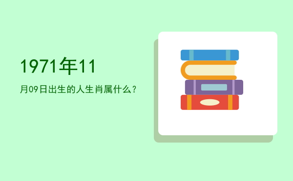 1971年11月09日出生的人生肖属什么?