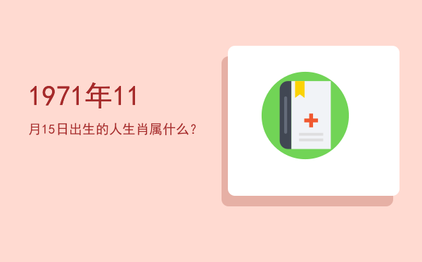 1971年11月15日出生的人生肖属什么?