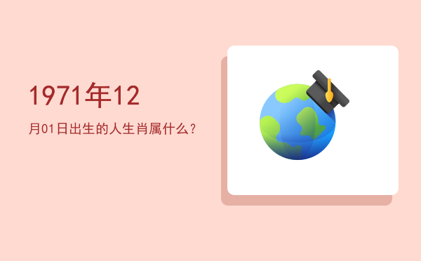 1971年12月01日出生的人生肖属什么?