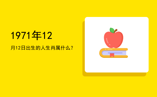 1971年12月12日出生的人生肖属什么?