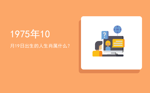 1975年10月19日出生的人生肖属什么?
