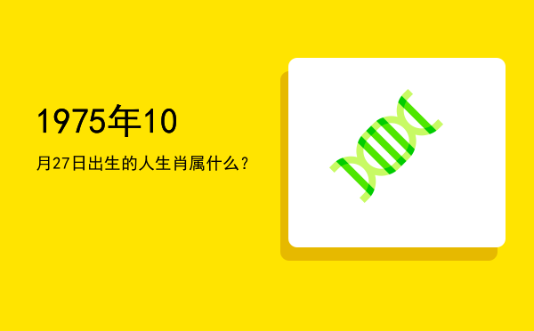 1975年10月27日出生的人生肖属什么?