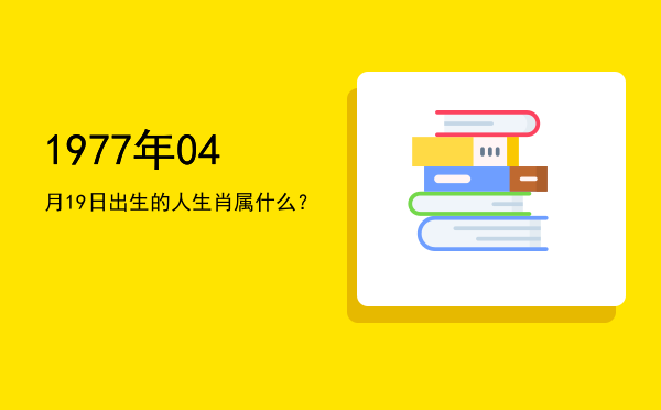 1977年04月19日出生的人生肖属什么?