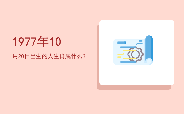 1977年10月20日出生的人生肖属什么?