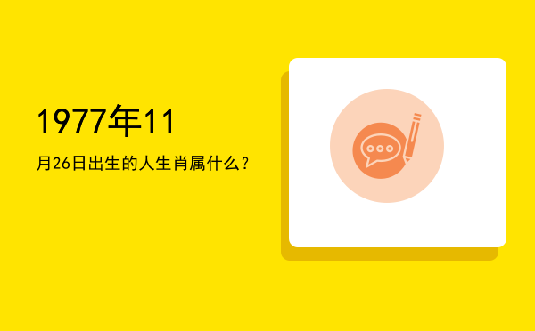 1977年11月26日出生的人生肖属什么?