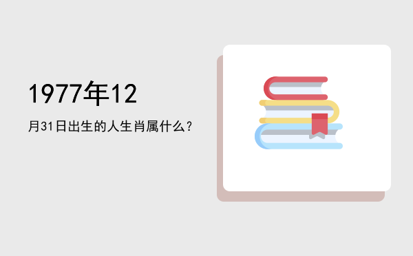 1977年12月31日出生的人生肖属什么?