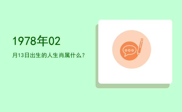 1978年02月13日出生的人生肖属什么?