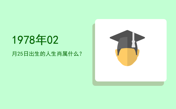 1978年02月25日出生的人生肖属什么?