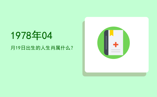 1978年04月19日出生的人生肖属什么?