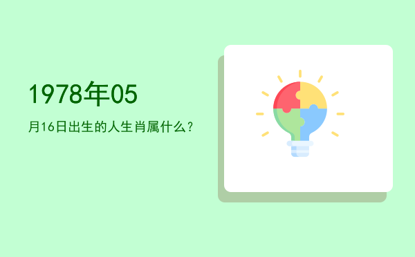 1978年05月16日出生的人生肖属什么?