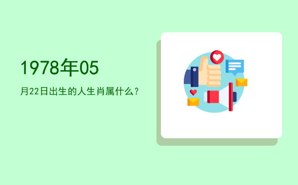 1978年05月22日出生的人生肖属什么?