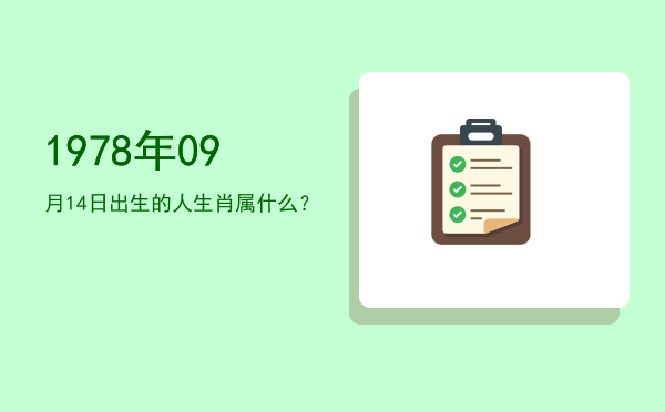 1978年09月14日出生的人生肖属什么?
