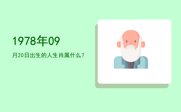 1978年09月20日出生的人生肖属什么?