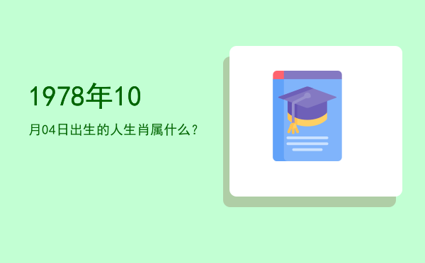 1978年10月04日出生的人生肖属什么?