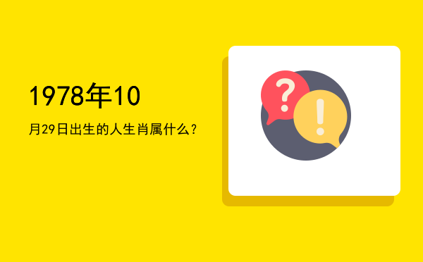 1978年10月29日出生的人生肖属什么?