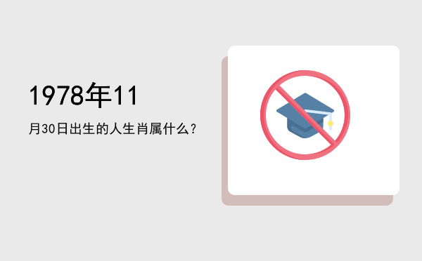 1978年11月30日出生的人生肖属什么?
