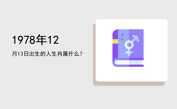 1978年12月13日出生的人生肖属什么?