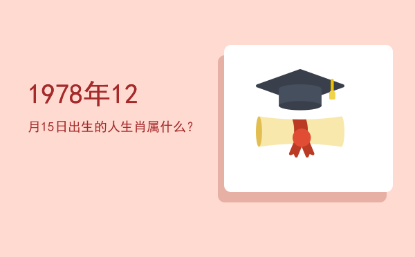 1978年12月15日出生的人生肖属什么?