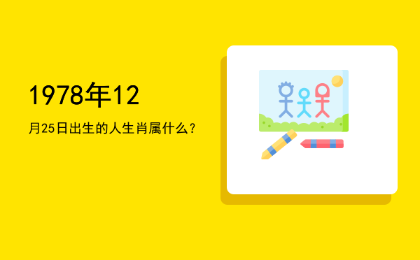 1978年12月25日出生的人生肖属什么?