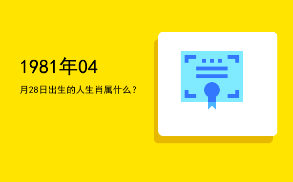 1981年04月28日出生的人生肖属什么?