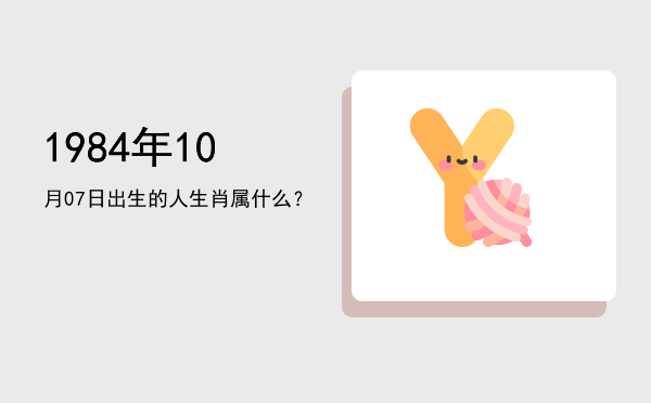 1984年10月07日出生的人生肖属什么?