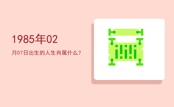 1985年02月07日出生的人生肖属什么?