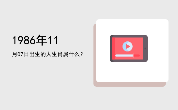1986年11月07日出生的人生肖属什么?