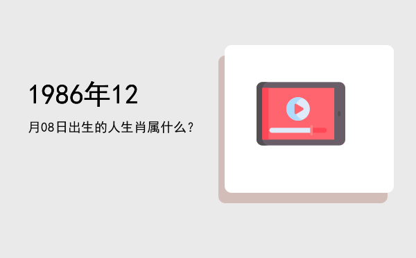 1986年12月08日出生的人生肖属什么?