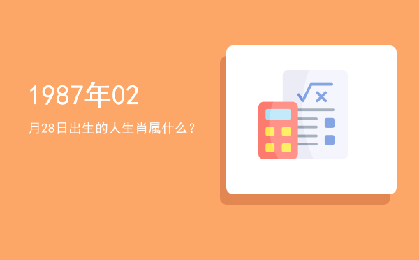 1987年02月28日出生的人生肖属什么?