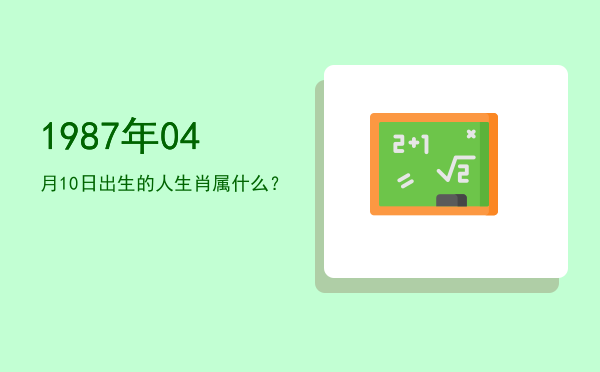1987年04月10日出生的人生肖属什么?