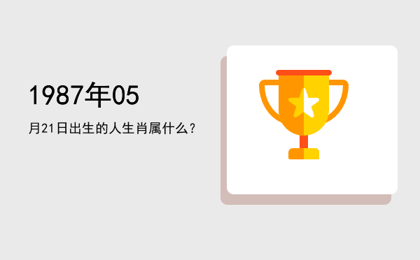 1987年05月21日出生的人生肖属什么?