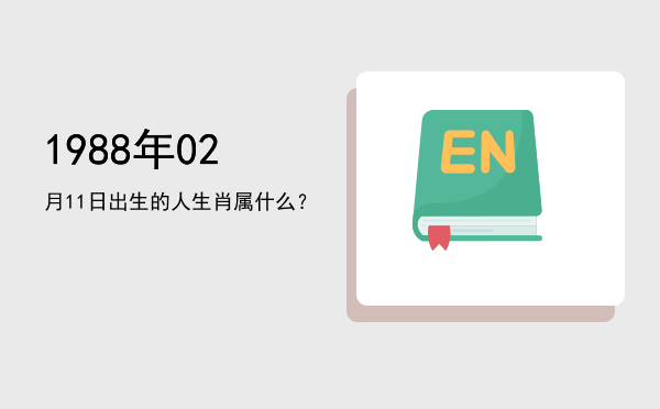 1988年02月11日出生的人生肖属什么？