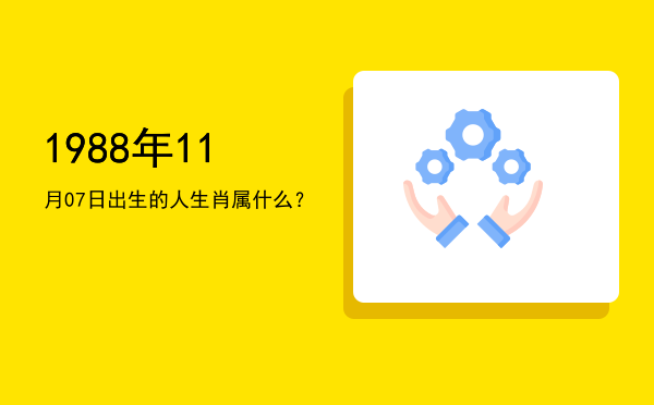 1988年11月07日出生的人生肖属什么?