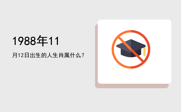 1988年11月12日出生的人生肖属什么?