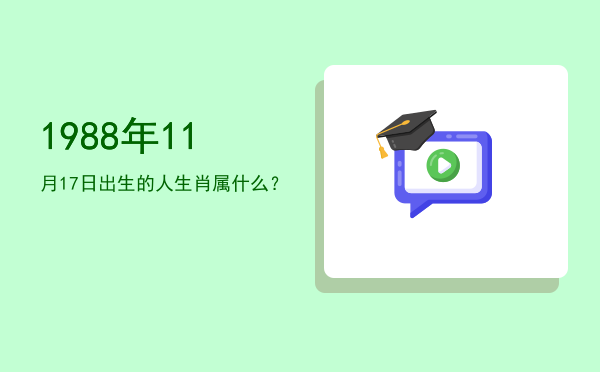 1988年11月17日出生的人生肖属什么?