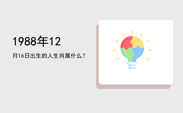1988年12月16日出生的人生肖属什么?