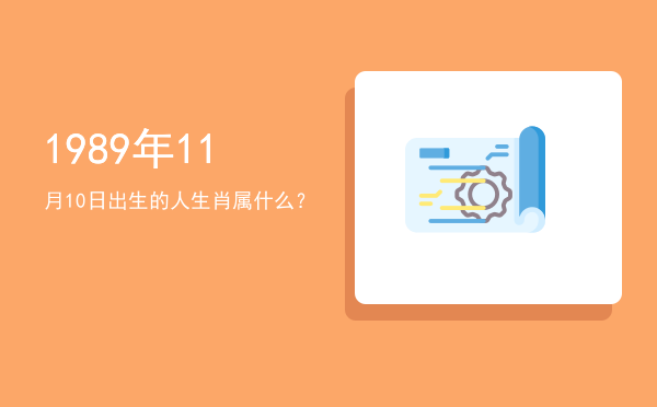 1989年11月10日出生的人生肖属什么?