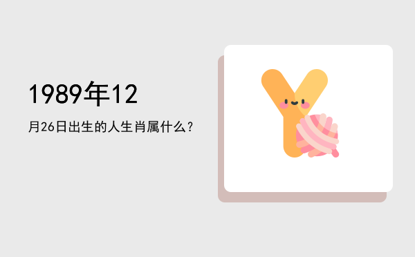 1989年12月26日出生的人生肖属什么?