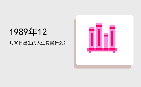 1989年12月30日出生的人生肖属什么?
