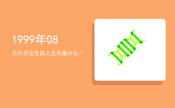 1999年08月29日出生的人生肖属什么?