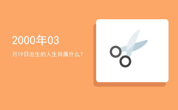 2000年03月19日出生的人生肖属什么?