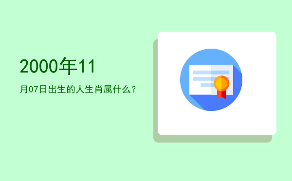 2000年11月07日出生的人生肖属什么?