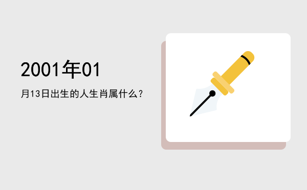 2001年01月13日出生的人生肖属什么?