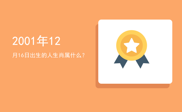 2001年12月16日出生的人生肖属什么?