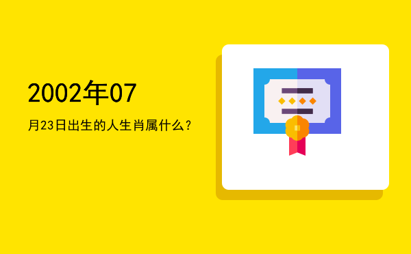 2002年07月23日出生的人生肖属什么?