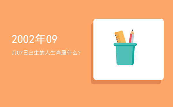 2002年09月07日出生的人生肖属什么?