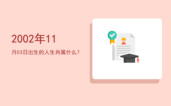 2002年11月03日出生的人生肖属什么?