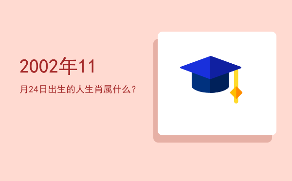 2002年11月24日出生的人生肖属什么?