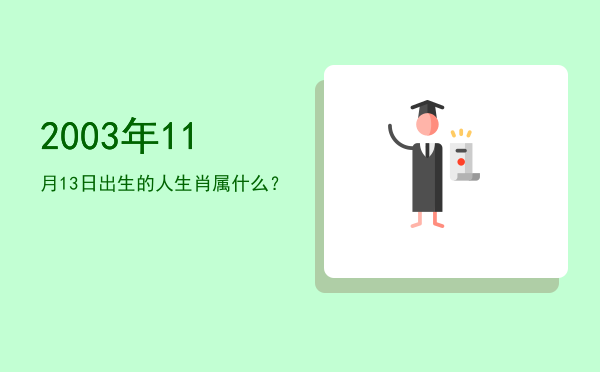 2003年11月13日出生的人生肖属什么?